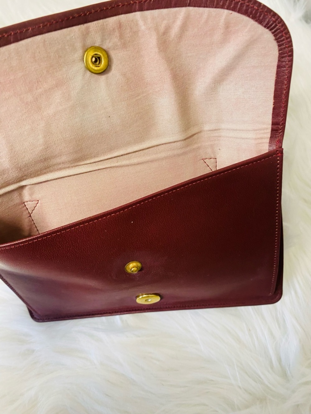 Cartier Vintage Must de Cartier 21 Bordeaux leather Clutch Circa 1990s Authentic - Picture 13 of 17